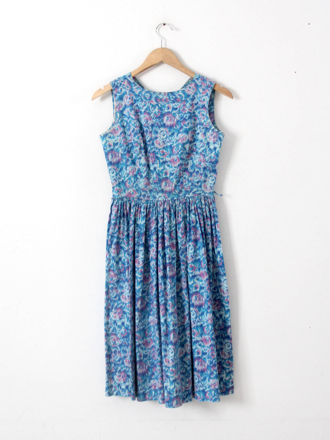 vintage 50s blue floral dress vintage 50s blue floral dress