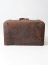 vintage distressed leather luggage