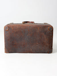 vintage distressed leather luggage