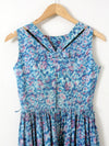 vintage 50s blue floral dress
