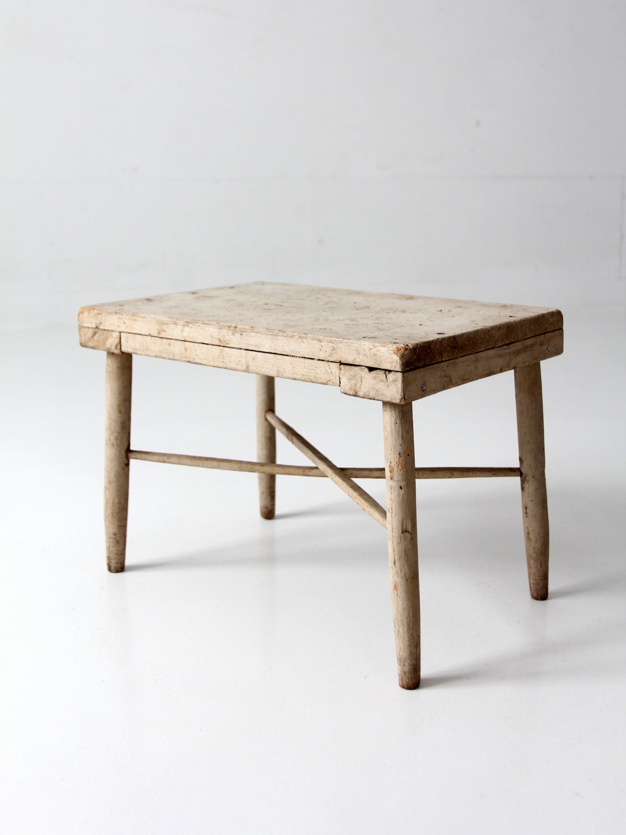 antique painted primitive farmhouse stool