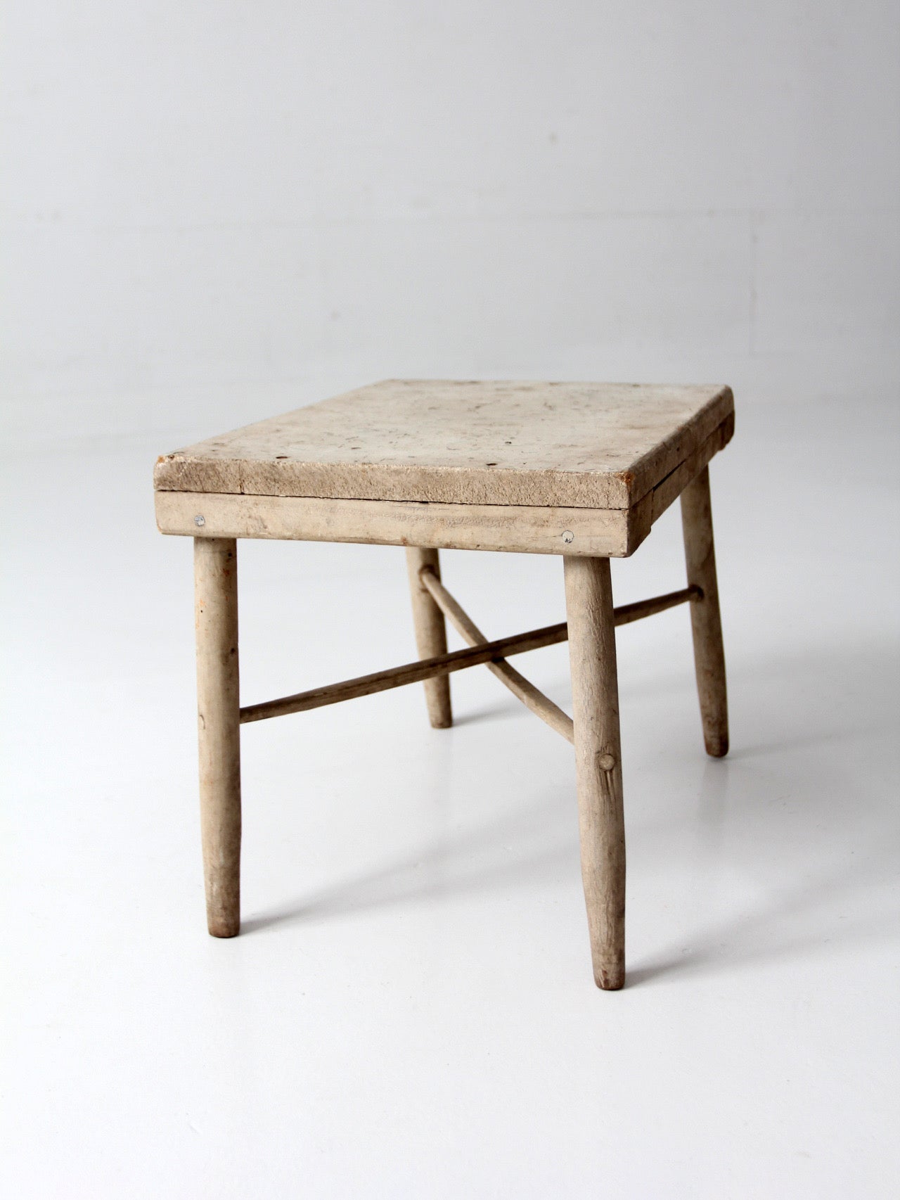 antique painted primitive farmhouse stool