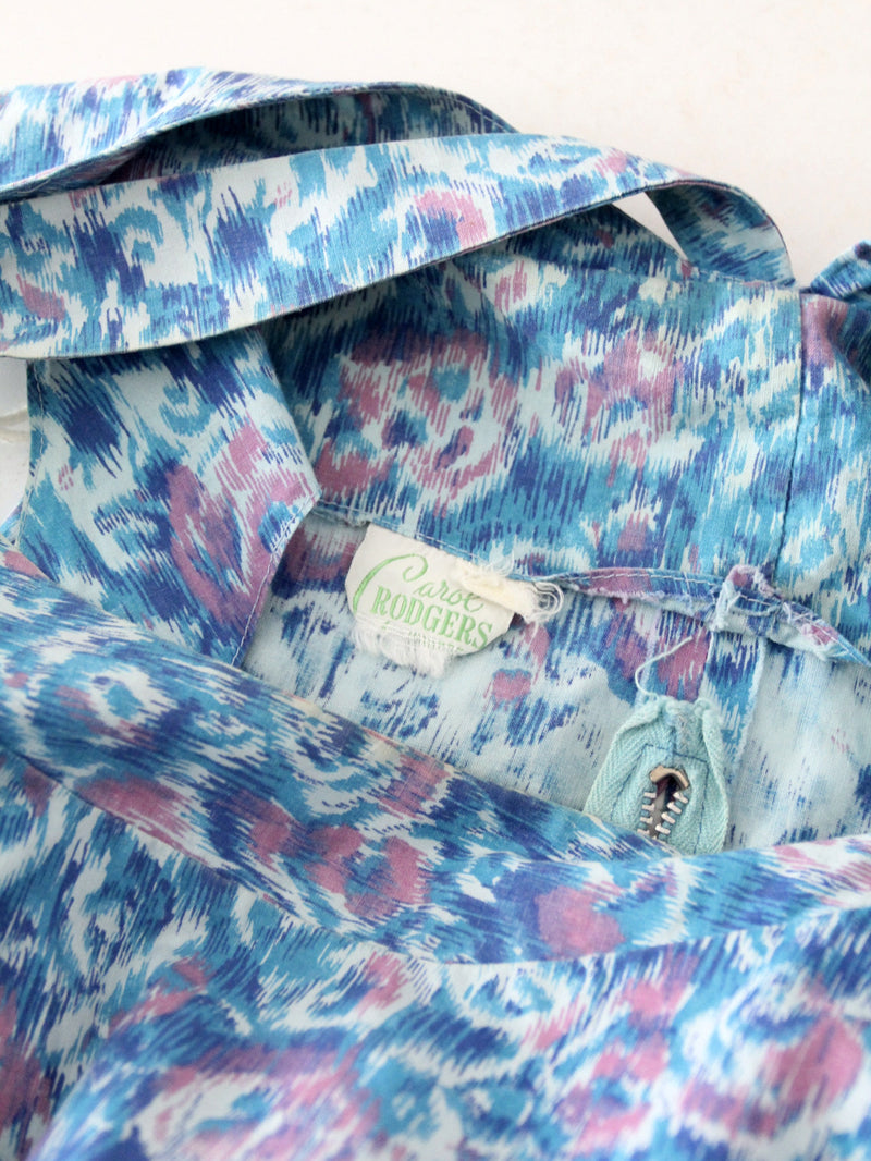 vintage 50s blue floral dress