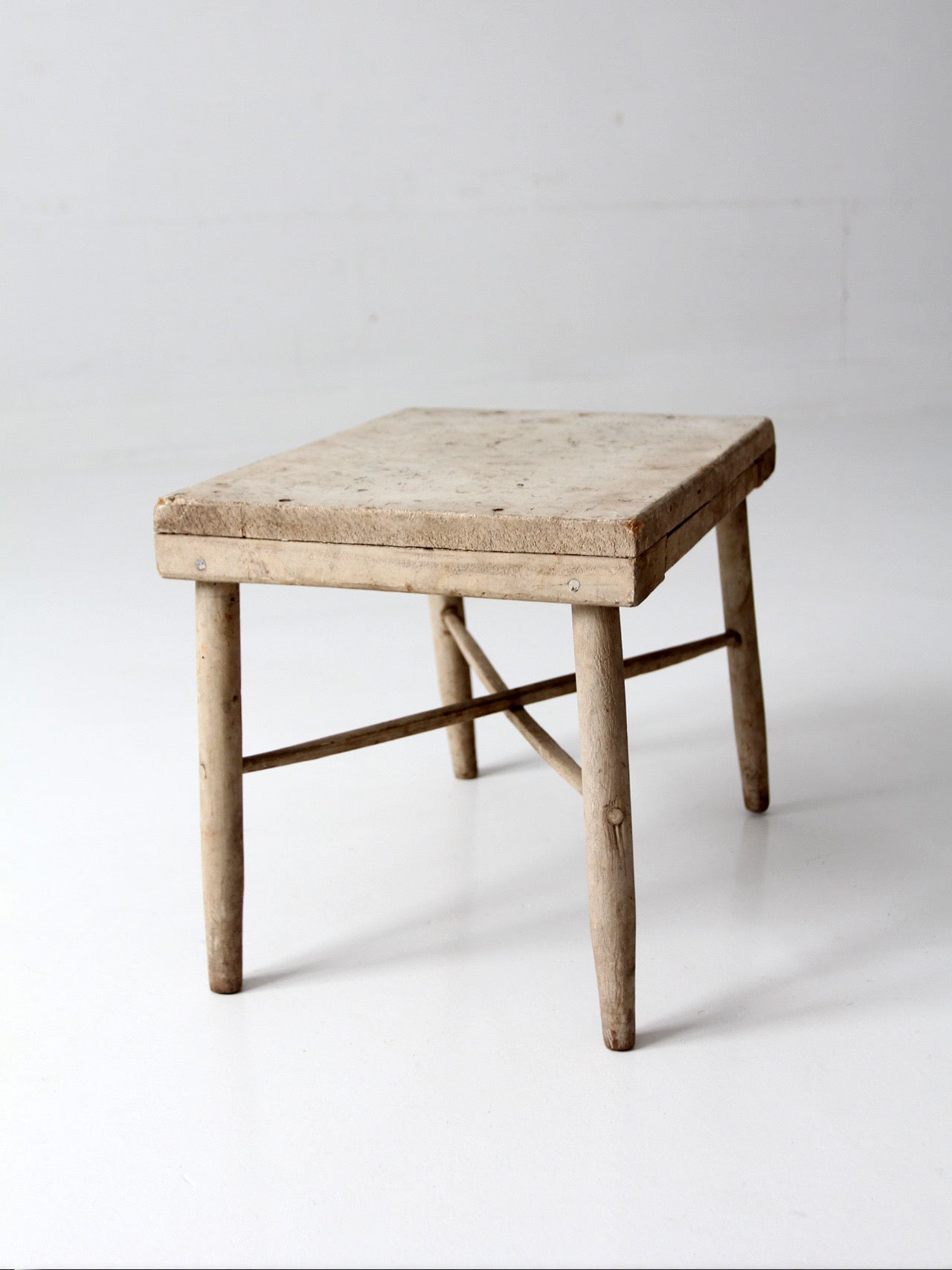 antique painted primitive farmhouse stool