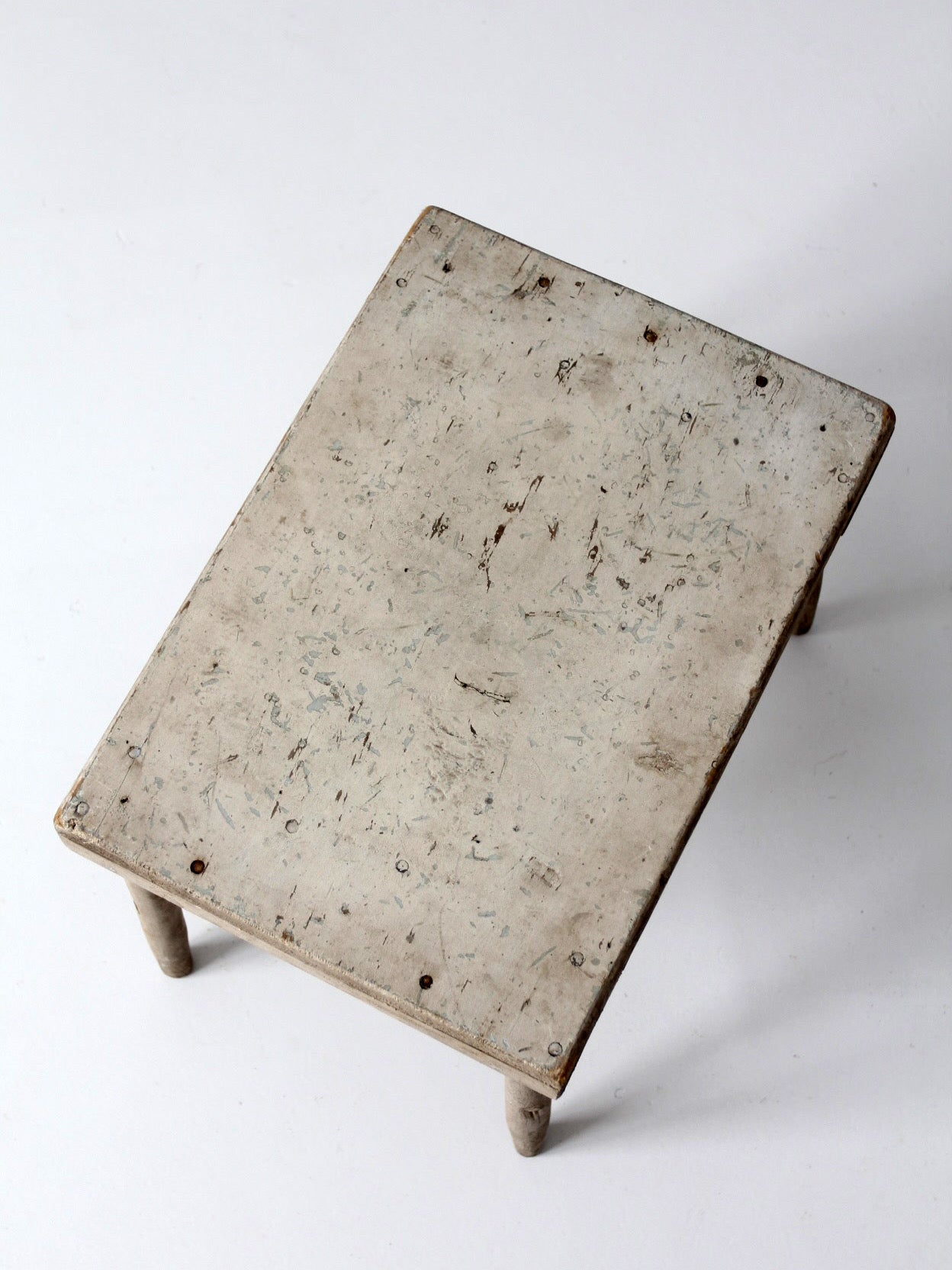 antique painted primitive farmhouse stool