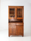 antique step-back hutch