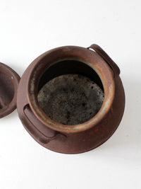 antique steel dairy milk can with lid