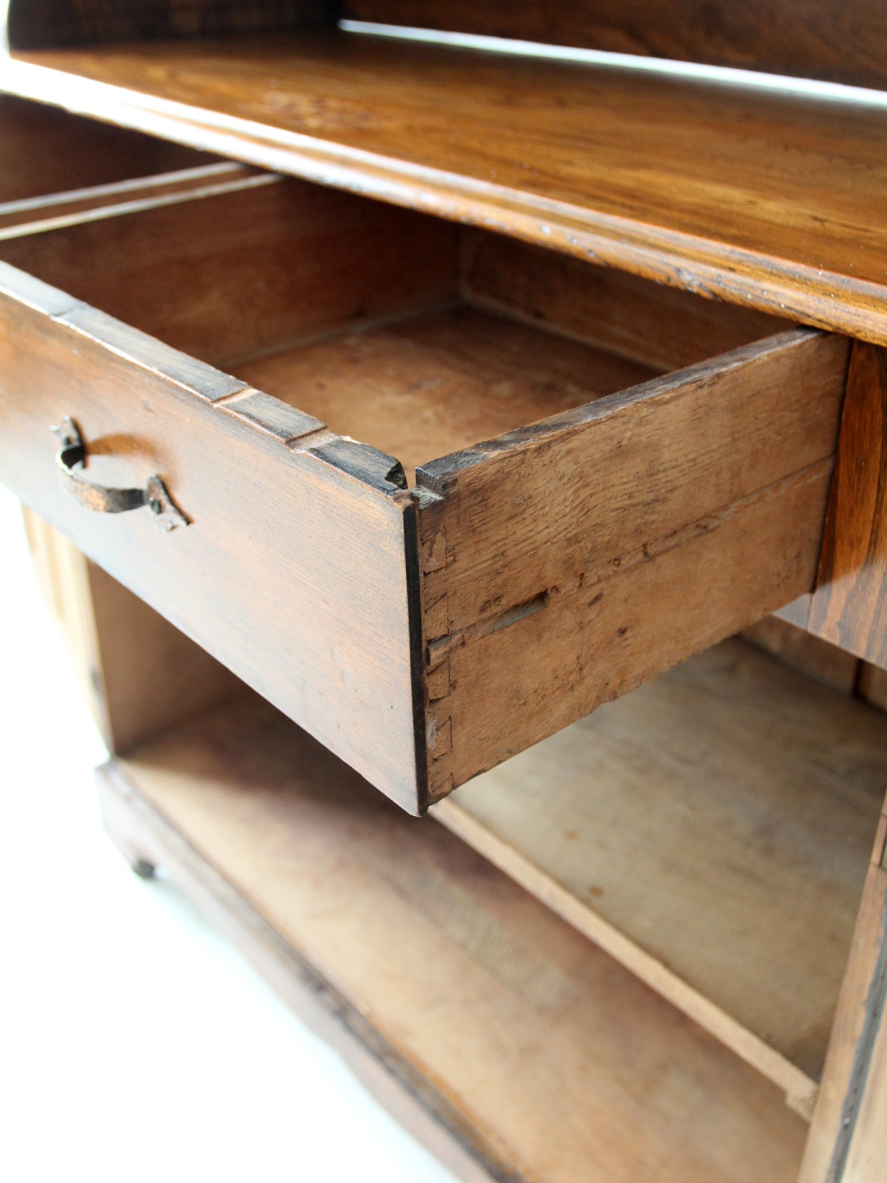 antique step-back hutch