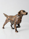 antique cast bronze retriever dog sculpture