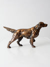 antique cast bronze retriever dog sculpture