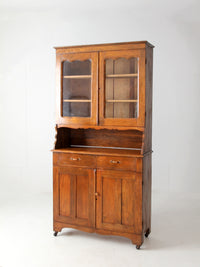 antique step-back hutch