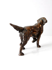 antique cast bronze retriever dog sculpture