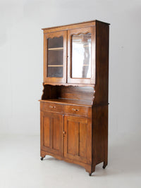 antique step-back hutch