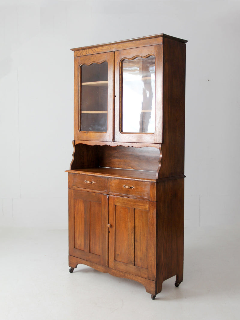 antique step-back hutch