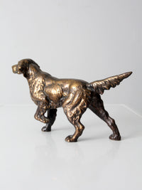 antique cast bronze retriever dog sculpture