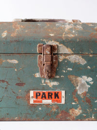 vintage Park painted steel tool box
