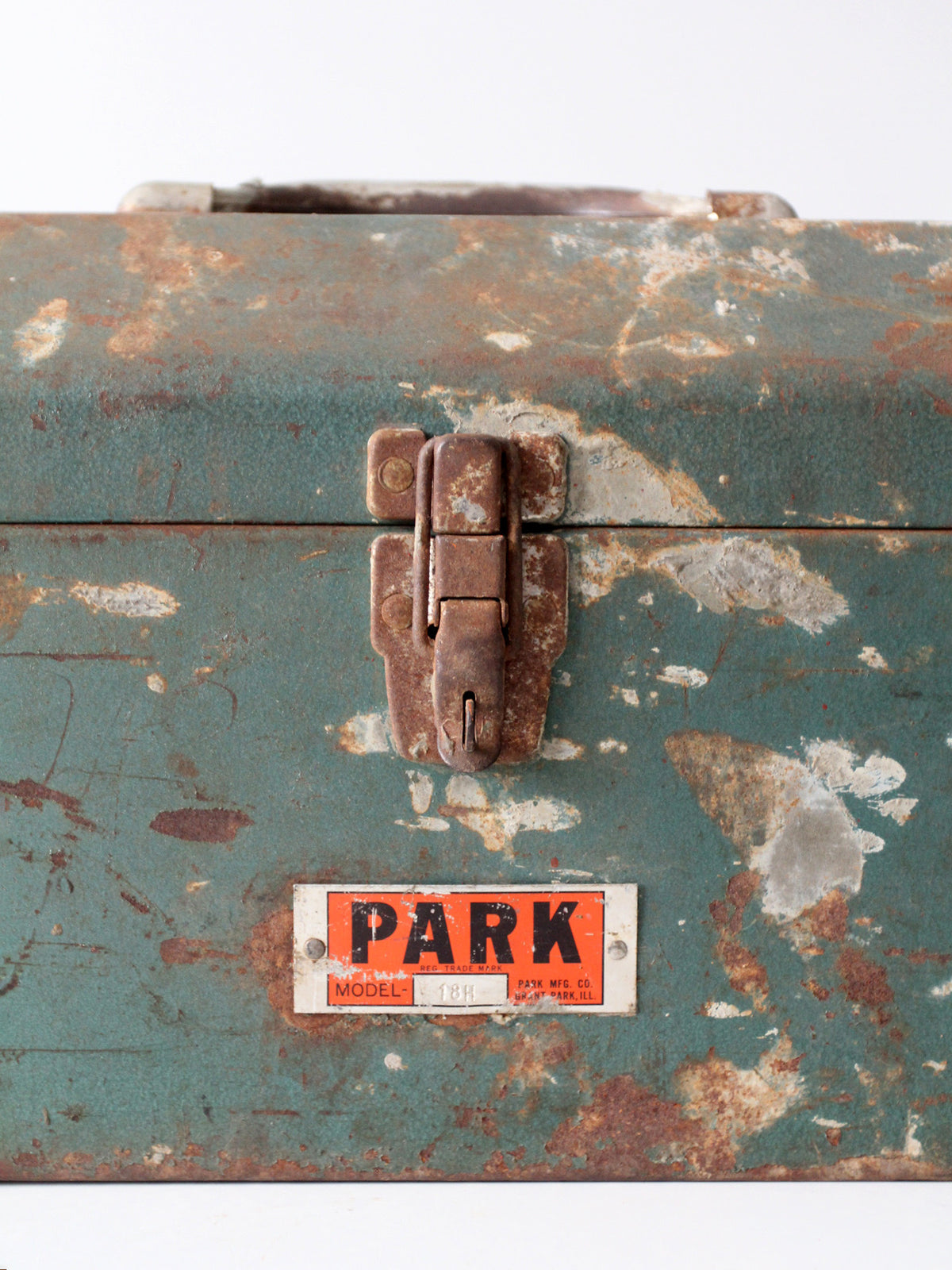 vintage Park painted steel tool box