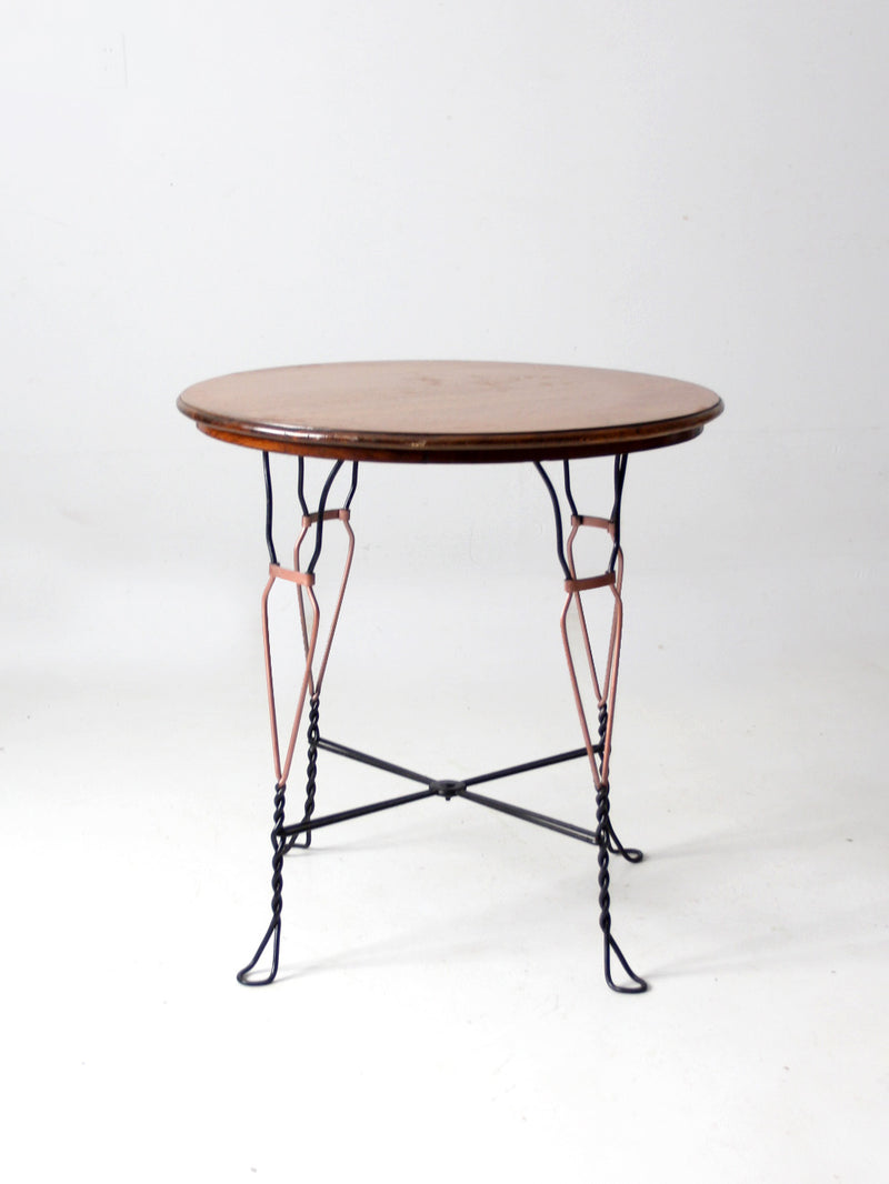 antique ice cream parlor table