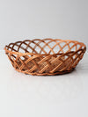 vintage wicker basket bowl