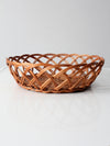 vintage wicker basket bowl