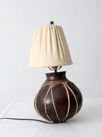 vintage table lamp from Tarahumera pottery