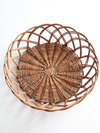 vintage wicker basket bowl
