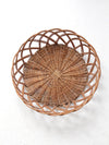 vintage wicker basket bowl