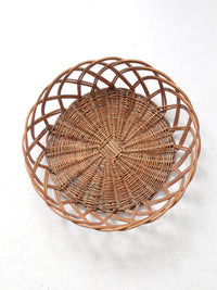 vintage wicker basket bowl
