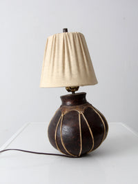 vintage table lamp from Tarahumera pottery