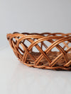 vintage wicker basket bowl