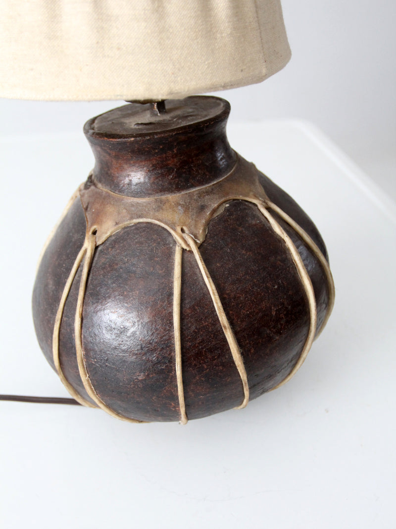 vintage table lamp from Tarahumera pottery