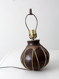 vintage table lamp from Tarahumera pottery