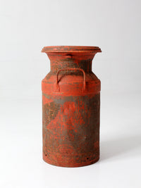 vintage red farmhouse milk can