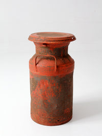 vintage red farmhouse milk can