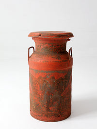 vintage red farmhouse milk can