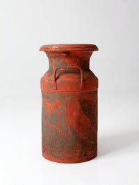 vintage red farmhouse milk can