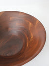 mid-century walnut serving bowl set