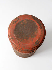 vintage red farmhouse milk can
