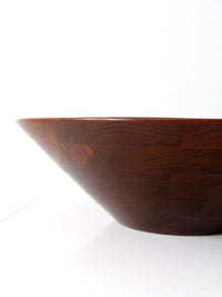 mid-century walnut serving bowl set