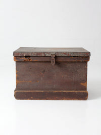 antique railroad conductor's box with original railway paperwork