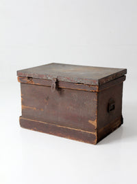 antique railroad conductor's box with original railway paperwork