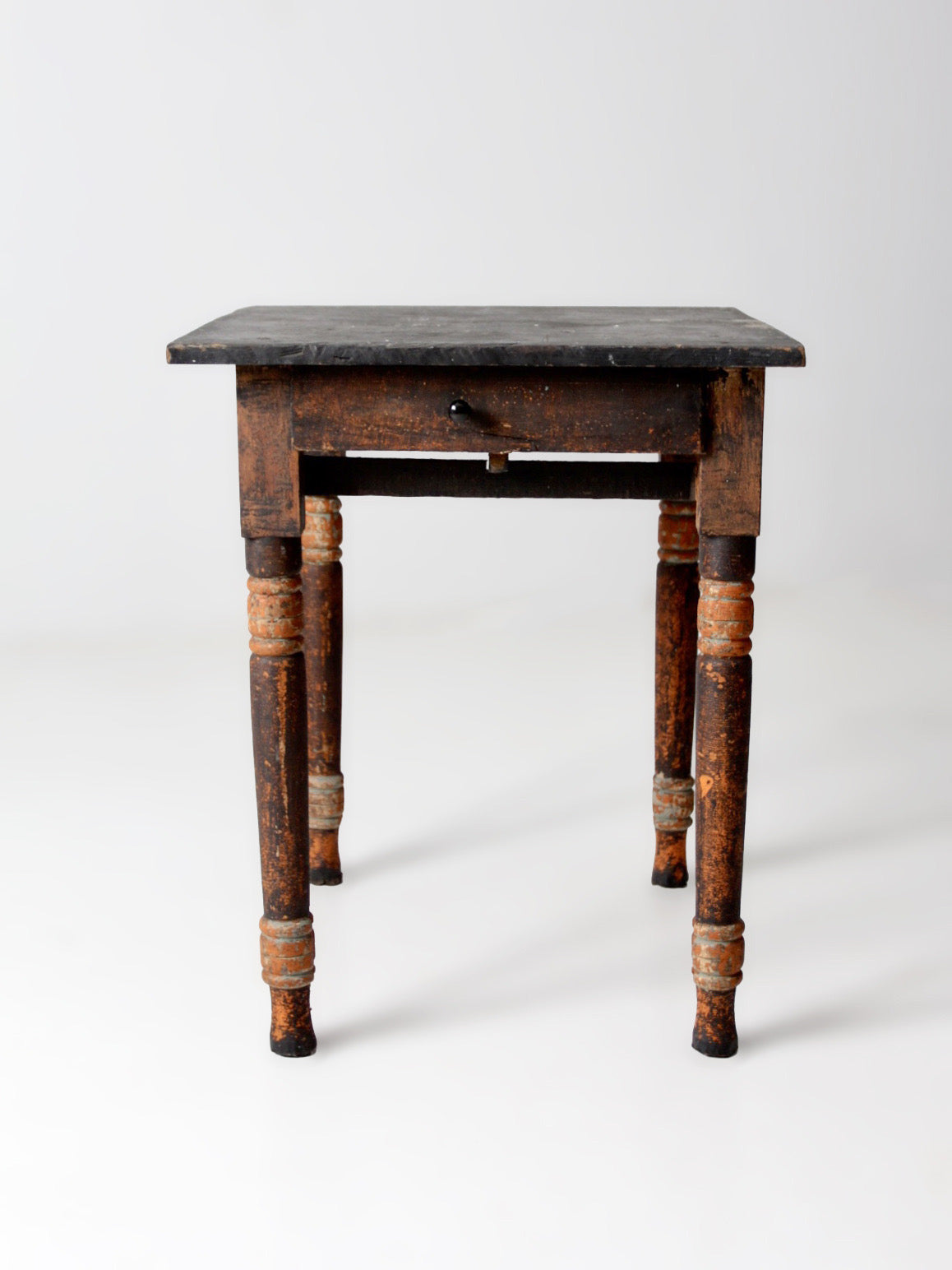 antique primitive end table with drawer