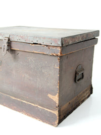 antique railroad conductor's box with original railway paperwork