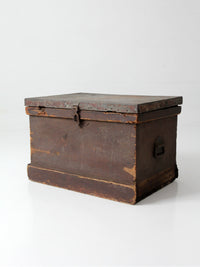antique railroad conductor's box with original railway paperwork