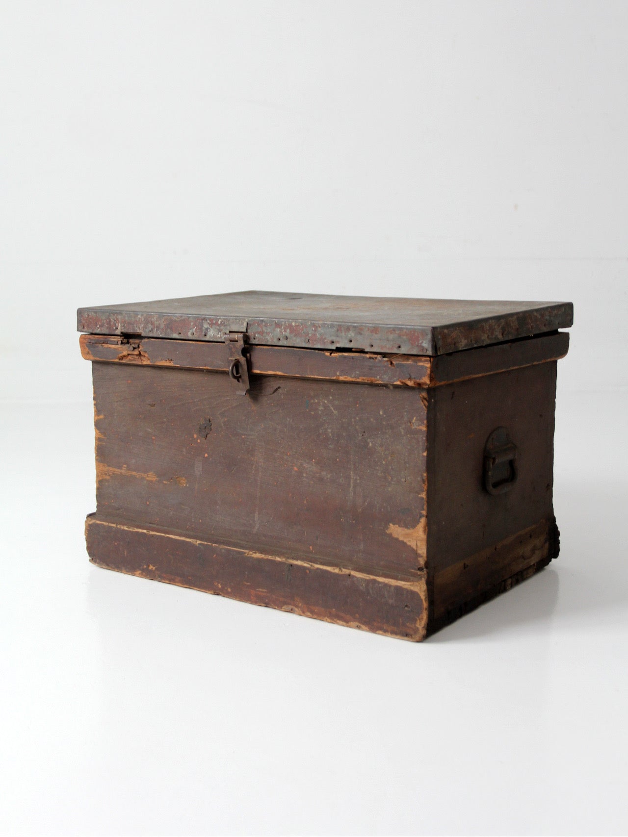 antique railroad conductor's box with original railway paperwork