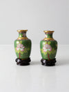 vintage cloisonne vase pair