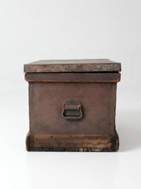 antique railroad conductor's box with original railway paperwork