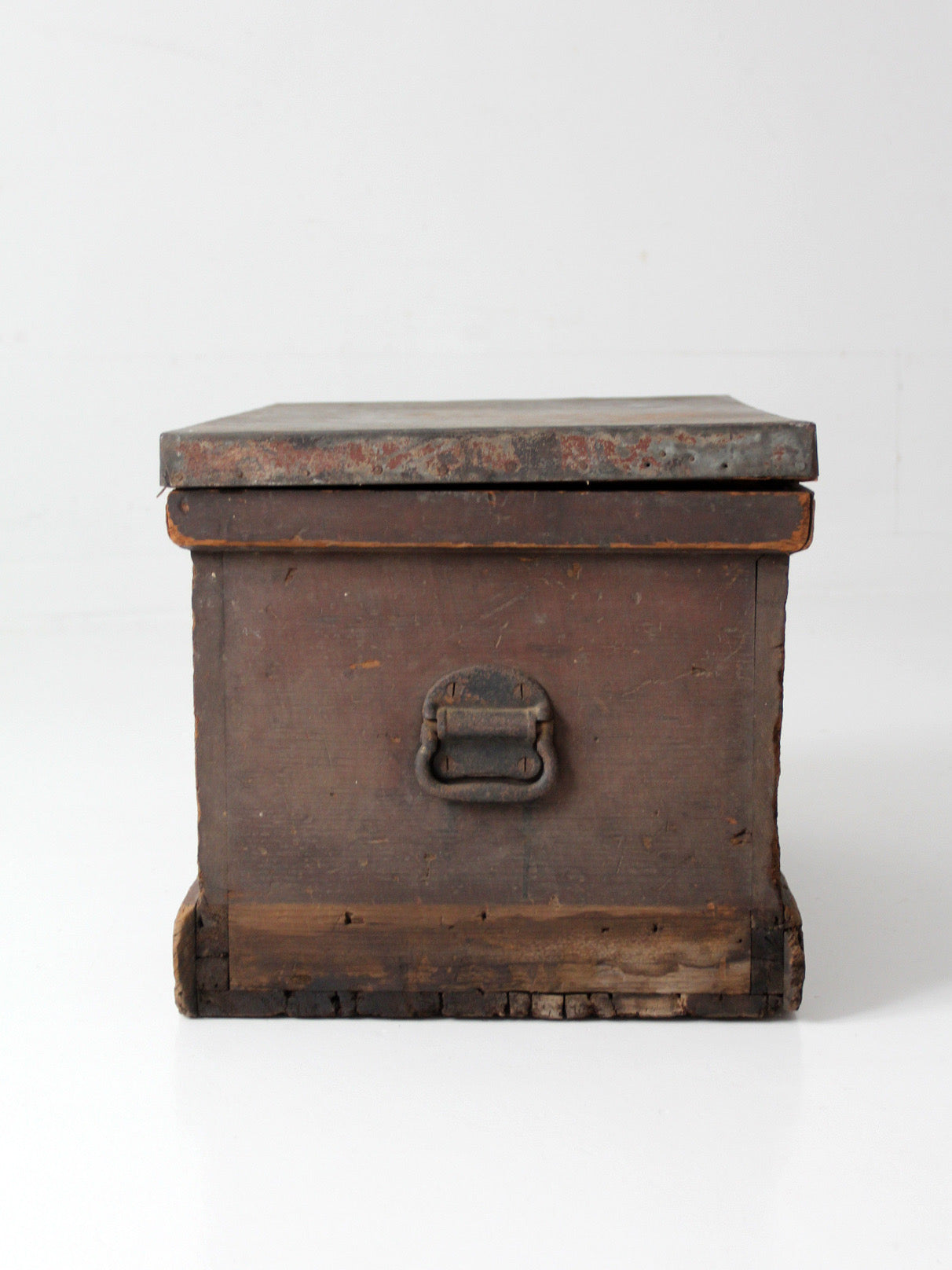 antique railroad conductor's box with original railway paperwork