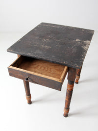 antique primitive end table with drawer
