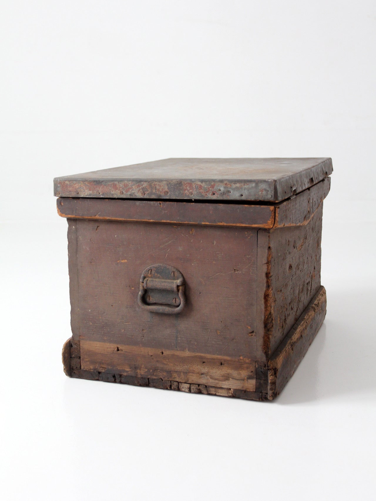antique railroad conductor's box with original railway paperwork